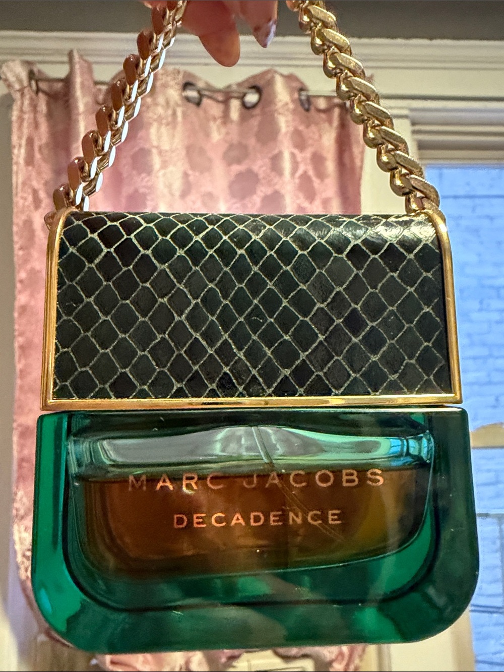 Marc Jacobs Green and Black Decadence Bottle-Style Mini Bag
